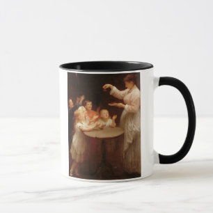 Mug "Qui parle d'abord ?" (huile sur la toile)