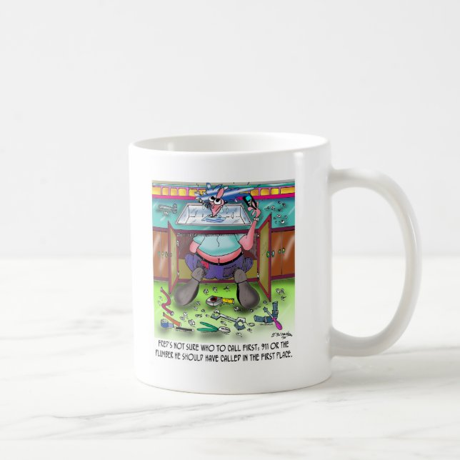 Mug Qui pour appeler le ęr : 911 ou un plombier (Droite)