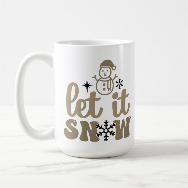 Mug Qu'il neige Noël blanc (Gauche)