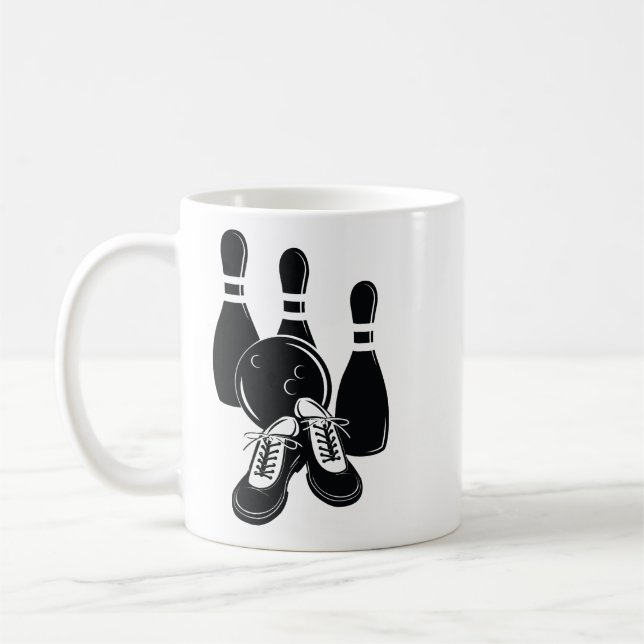 Mug quilles de quilles chaussures et d'art sportif de  (Gauche)