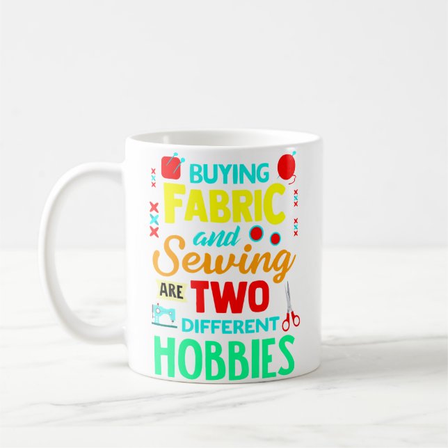 Mug Quilters Gifts Quilting Funny Cute Fabric Sewing (Gauche)