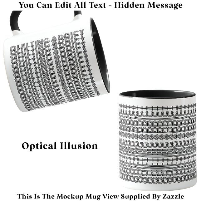 Mug Quilting Addict Message caché Grosse nouveauté 111 (Créateur téléchargé)