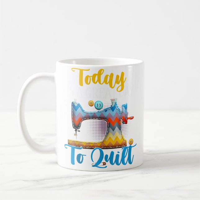 Mug Quilting Quilt Sewing Machine Funny Sew Sewer Quil (Gauche)