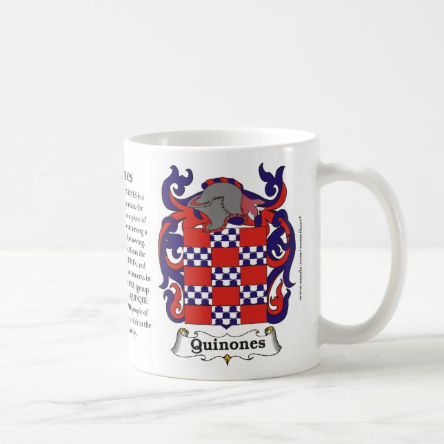 Mug Quinones, origine, signification et la crête sur (Droite)
