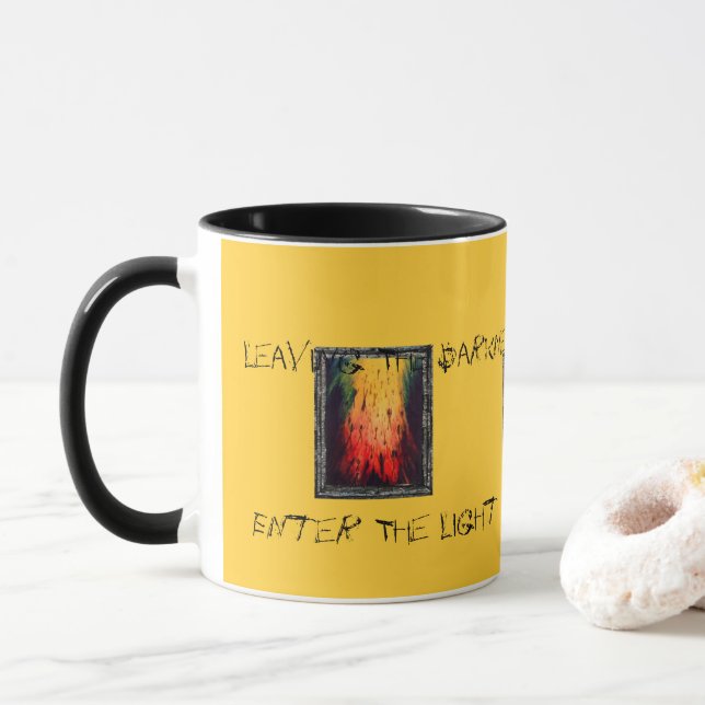 Mug Quitter les ténèbres entre dans la lumière (Avec donut)