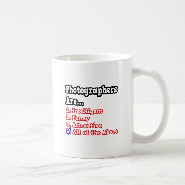Mug Quiz du photographe...Plaisanterie (Droite)