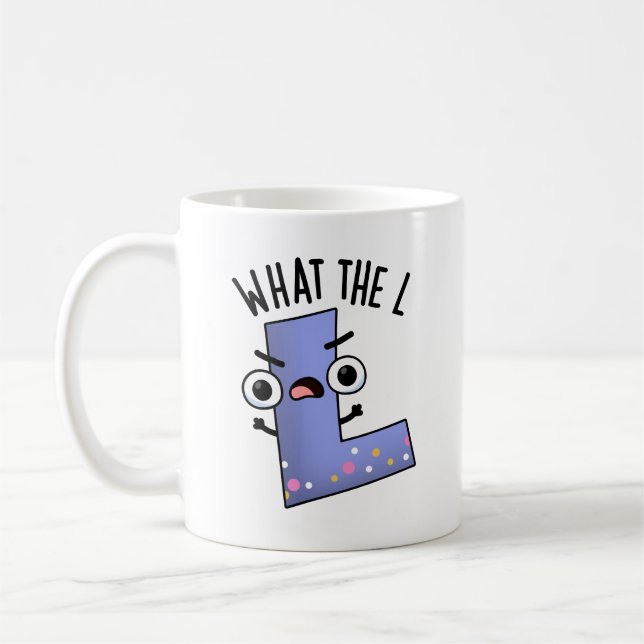 Mug Quoi L Funny Letter L Pun (Gauche)