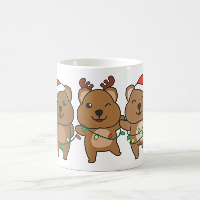Mug Quokka Noël Animaux mignons Quokkas (Centre)