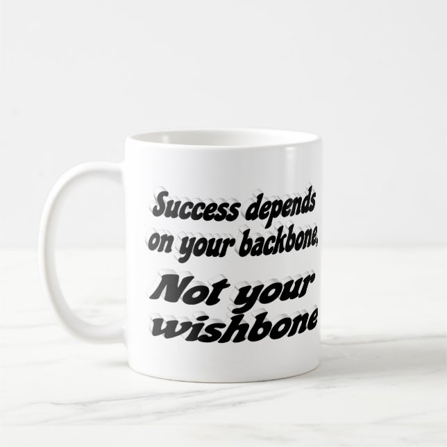 Mug Quote de motivation de la colonne vertébrale de su (Gauche)