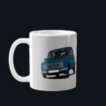 Mug R4 - do-it-yourself - 2 images<br><div class="desc">R4 est une légendaire voiture classique de France. Ici, vous l'avez imprimé dans une tasse. Cet exemple avec deux tons bleus différents mais vous pouvez modifier la tasse et publier les couleurs que vous voulez obtenir, il ya 38 options de couleurs différentes à choisir. Annulez et publiez les couleurs, copiez...</div>