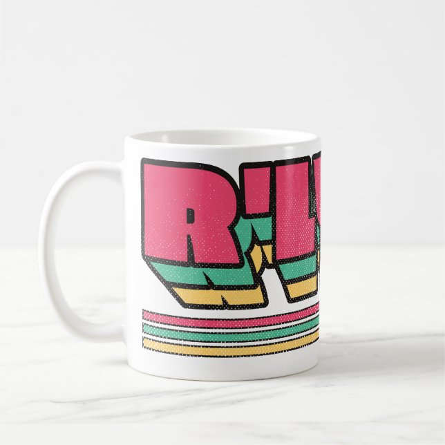 Mug R. lyeh Étiquette rétro Cthulhu (Gauche)