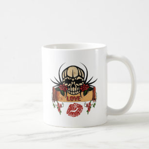 Mug RAB Rockabilly Crâne Roses Love Lipstick
