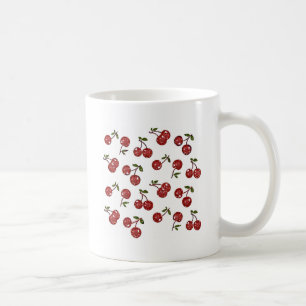 Mug RAB Rockabilly Très Cerises Cerises Sur Fond Blanc
