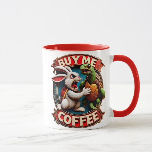 Mug Rabbit Accélère : Achetez-Moi Du Café ! Acheter Un (Droite)