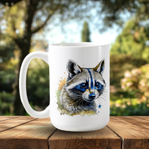 Mug Raccoon à l'aquarelle