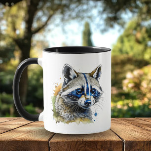 Mug Raccoon à l'aquarelle