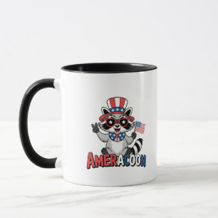 Mug Raccoon Amérique patriotique 4 juillet Amérique