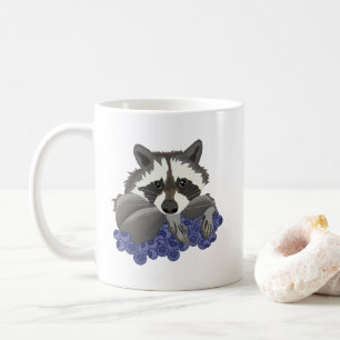 Mug Raccoon aux bleuets