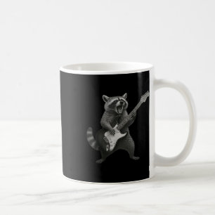 Mug Raccoon Jouant Guitare Rock Et Roll Guitariste Rac