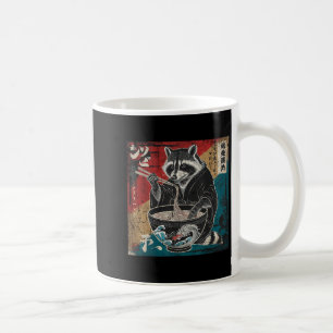Mug Raccoon mangeant Ramen japonais nouilles Funny Rac