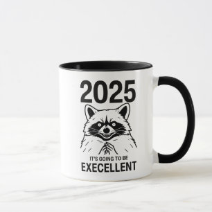 Mug Raccoon Nouvel An 2025 Ça va être excellent