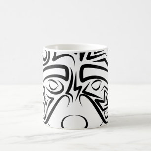 Mug Raccoon tribal noir et blanc