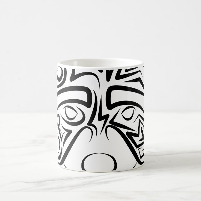 Mug Raccoon tribal noir et blanc (Centre)
