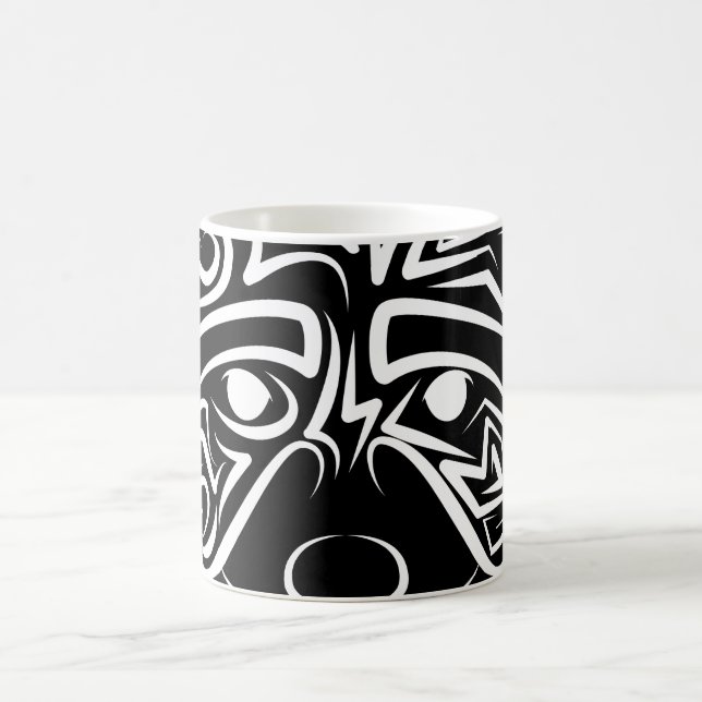 Mug Raccoon tribal noir et blanc (Centre)