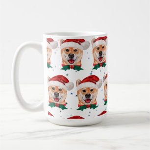 Mug Race de chien Shiba Inu Étoiles de Noël