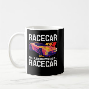 Mug Racecar épelé à l'envers - Car Racer mécanique Rac
