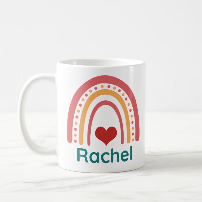 Mug Rachel Vintage Boho Arc-en-ciel (Gauche)
