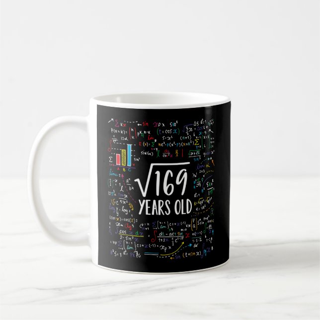 Mug Racine carré Du 169 13Ème 13 Anniversaire Math (Gauche)