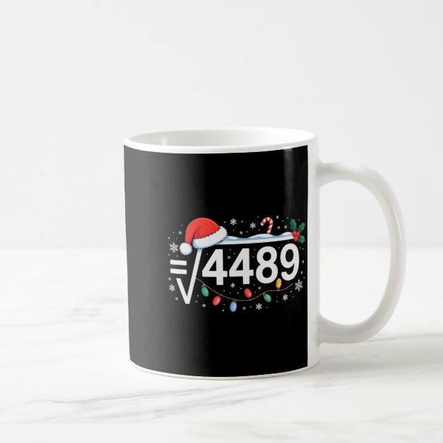 Mug Racine carrée 4489 Drôle 67 Mème Prof de maths 6 7 (Droite)