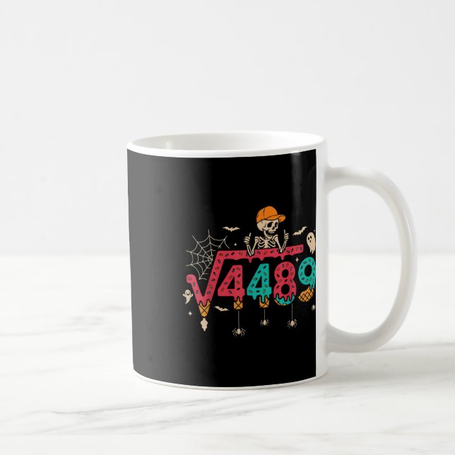 Mug Racine carrée 4489 Prof de maths drôle 67 Meme Hal (Droite)