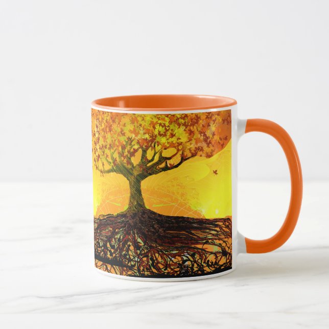 Mug Racines D'Art Originales Courir Profondément Orang (Droite)