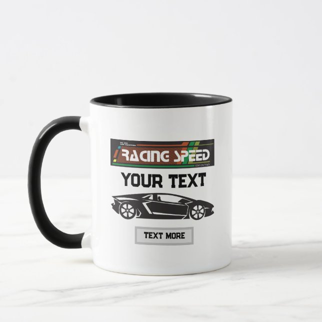 Mug Racing Speed Car Design – Fast Motorsport Performa (Gauche)