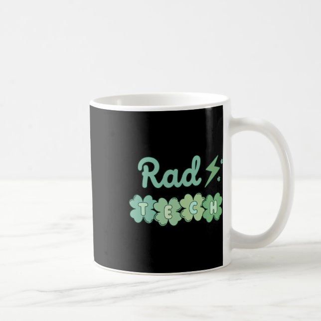 Mug Rad Tech Jour de la Saint Patrick Xray Irish Lucky (Droite)