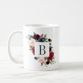 Mug Radiant Bloom Floral Monogram (Gauche)