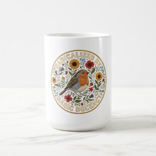 Mug Radicalisé par un design d'oiseau de décence fonda