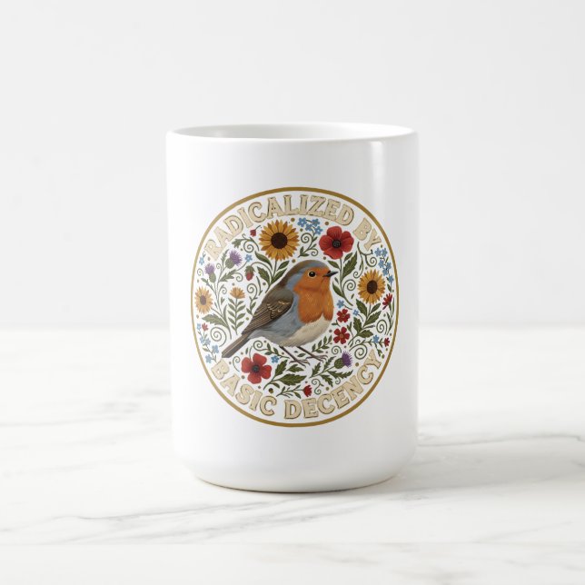 Mug Radicalisé par un design d'oiseau de décence fonda (Centre)