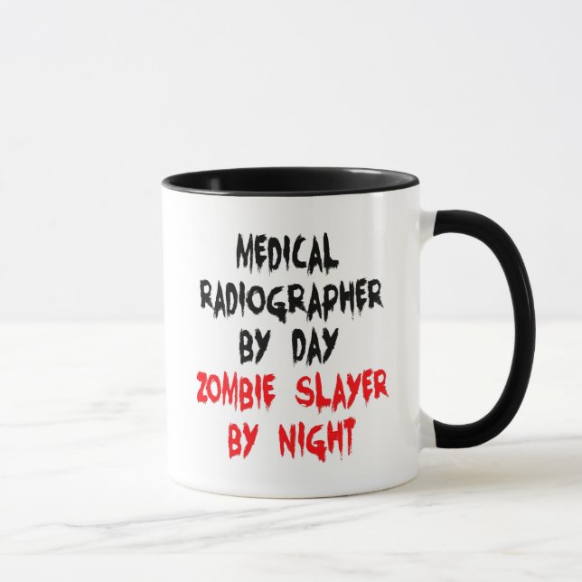 Mug Radiographe Médicale Zombie Slayer (Droite)