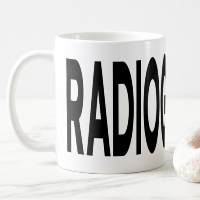 Mug RADIOGRAPHER Black Typography (Créateur téléchargé)