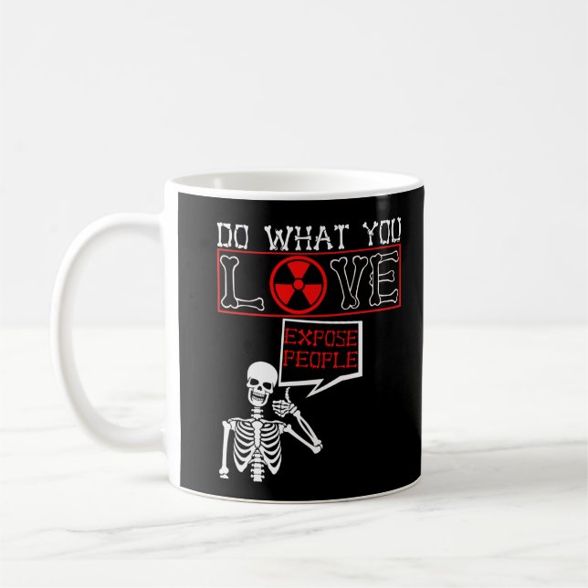 Mug Radiologie Humour Skeleton Xray Radiologiste (Gauche)