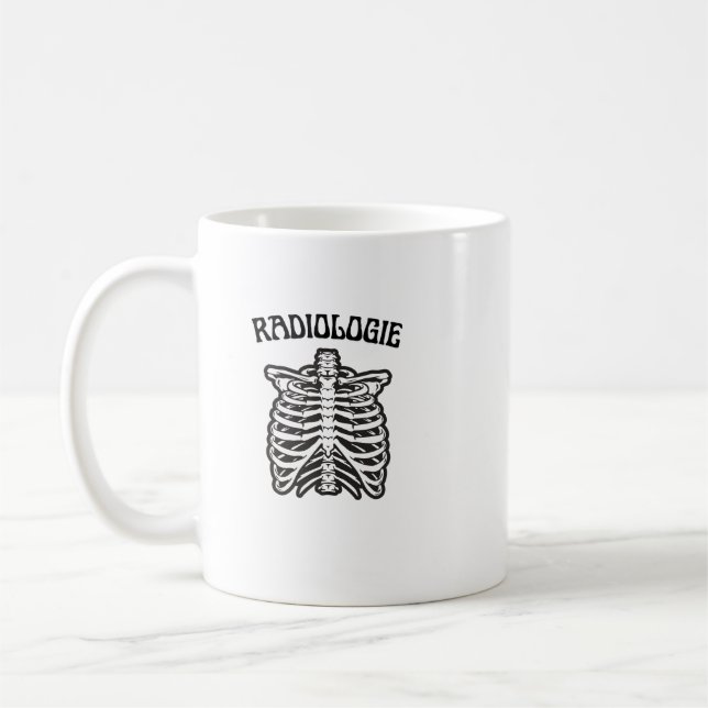 Mug Radiologie Rib Cage Skeleton Illustration (Gauche)
