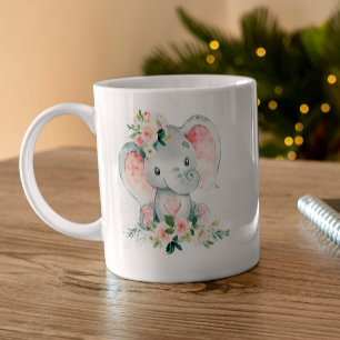 Mug Raffin de couche à cadre bleu vert rose