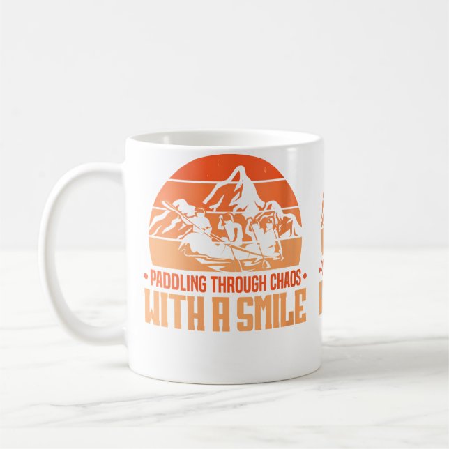 Mug Rafting Rétro Féminin Rafting en Eau Vive (Gauche)