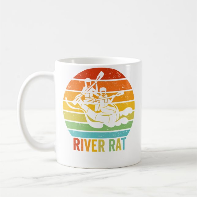 Mug Rafting River Rat Rafting en eaux vives Graphique  (Gauche)