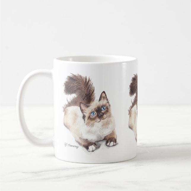 Mug Ragdoll cat par Artist GV Hemmings (Gauche)