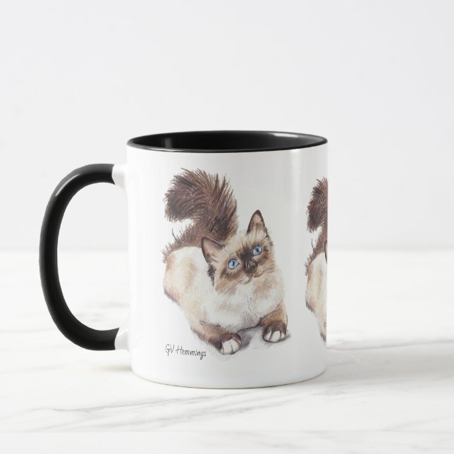 Mug Ragdoll cat par Artist GV Hemmings (Gauche)