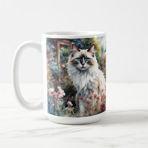 Mug Ragdoll Chat en anglais Garden